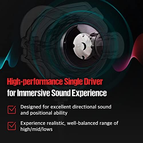 Sound Panda SPE-G9 אוזניות משחק אור יחיד 3.5 ממ עם מיקרופון כפול | אוזניות קוויות עם כבל 1.5 מ '| למחשב,